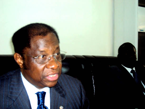 DRC Foreign Minister Alexis at the Juba International Airport shortly after arrival DRC Foreign Minister Alexis at the Juba International Airport shortly after arrival