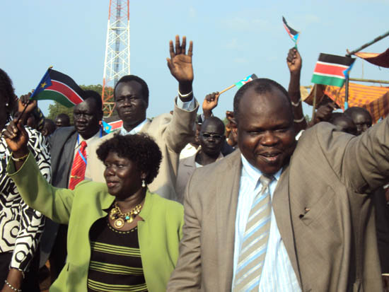 Pagan Amum, Dr Ann Itto with other SPLM Members at the event Pagan Amum, Dr Ann Itto with other SPLM Members at the event