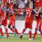 Joao Plata is congratulated by his teammates after his first goal