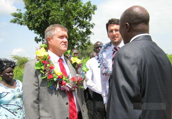 Ambassador Alastair Mcphail (left - with red tie) and Governor Lobong (right -facing him)