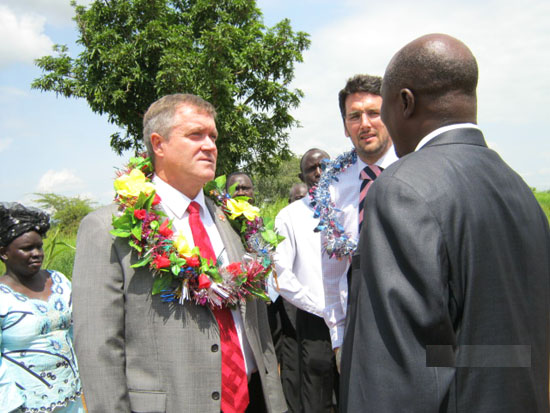 Ambassador Alastair Mcphail (left - with red tie) and Governor Lobong (right -facing him) Ambassador Alastair Mcphail (left - with red tie) and Governor Lobong (right -facing him)
