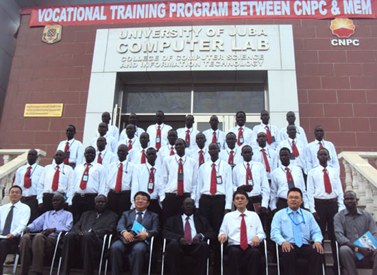 Officials from a Chinese oil company at a capacity building workshop in Juba Officials from a Chinese oil company at a capacity building workshop in Juba