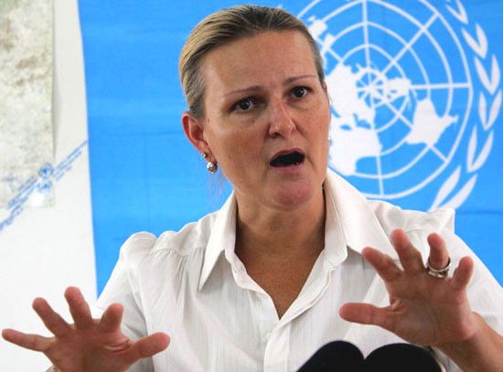 The UN Humanitarian Coordinator for South Sudan, Lise Grande The UN Humanitarian Coordinator for South Sudan, Lise Grande