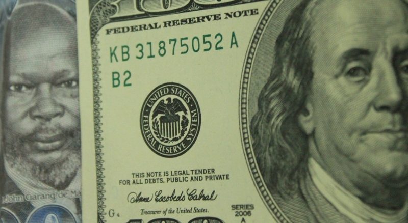 An image capture of the newly launched South Sudan Pound alongside the US Dollar currency that has been widely in circulation in South Sudan An image capture of the newly launched South Sudan Pound alongside the US Dollar currency that has been widely in circulation in South Sudan