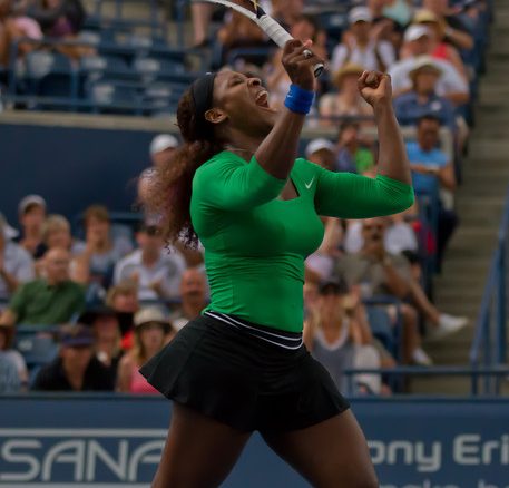 Serena Williams lets out a celebratory scream after winning the 2011 Rogers Cup in Toronto