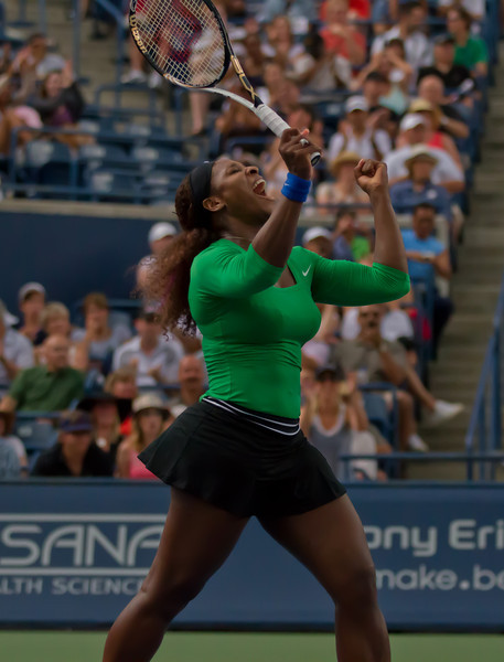 Serena Williams lets out a celebratory scream after winning the 2011 Rogers Cup in Toronto Serena Williams lets out a celebratory scream after winning the 2011 Rogers Cup in Toronto