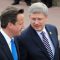 David Cameron with Canadian PM Stephen Harper