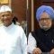 Anna Hazare and PM Manmohan Singh