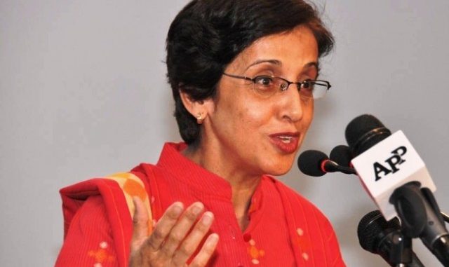 Tehmina Janjua while addressing a news conference Tehmina Janjua while addressing a news conference