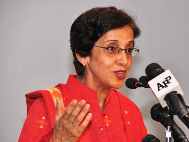 Tehmina Janjua while addressing a news conference Tehmina Janjua while addressing a news conference