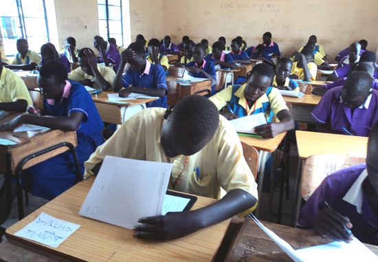 A section of pupils sitting for PLE Exams at Torit Day Secondary school centre in Torit [©Gurtong]