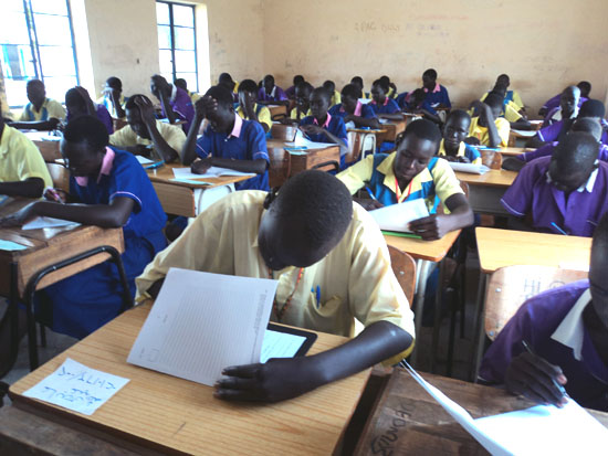 A section of pupils sitting for PLE Exams at Torit Day Secondary school centre in Torit [©Gurtong]
