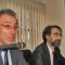 EU Commissioner Andris Piebalgs (right) with EU Juba head of office briefing the press in Juba. [©Gurtong]