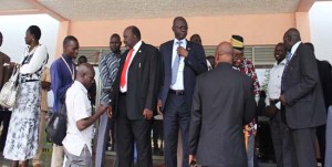 Government officials who attended this year’s Governors’ Forum in Juba at the closure of the meeting. [©Gurtong]