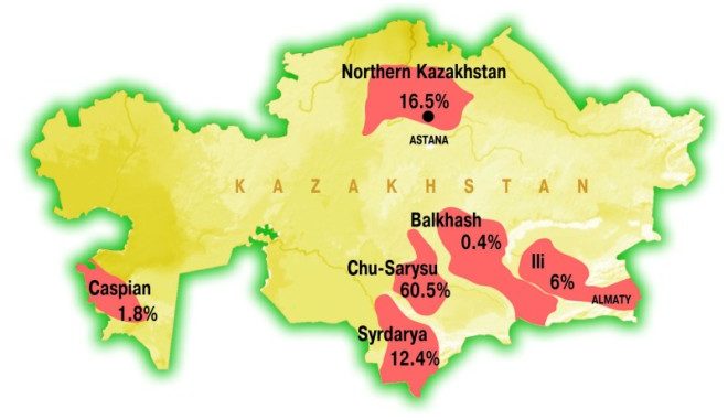 Uranium deposits in Kazakhstan Uranium deposits in Kazakhstan