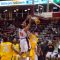 Oshawa Power forward Akeem Wright slams down a dunk against the London Lightning