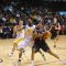 Oshawa Power forward Brandon Robinson drives to the basket on Saturday against the London Lightning at the John Labatt Centre