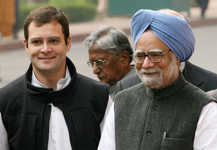 Rahul Gandhi with Prime Minister Manmohan Singh Rahul Gandhi with Prime Minister Manmohan Singh