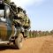 SPLA Solders patrolling an area during a past mission