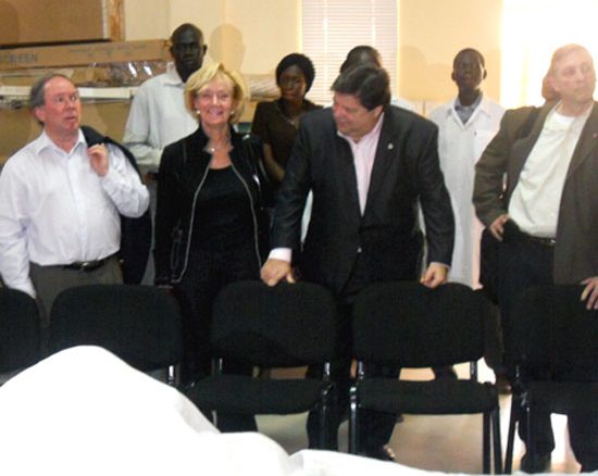 The Canada-Africa Parliamentary Association delegates visiting the training room for nurses and mid-wives at Juba Teaching Hospital [©Gurtong]