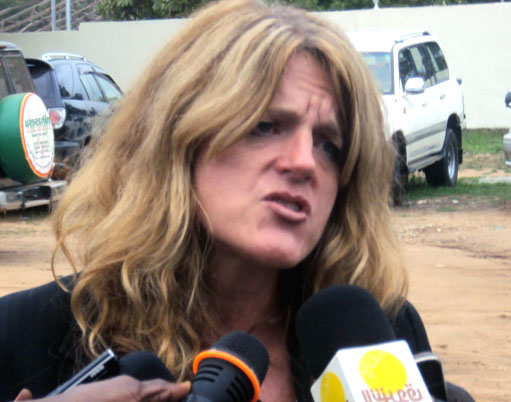 Hilde Johnson speaking to the press in Juba in a previous conference Hilde Johnson speaking to the press in Juba in a previous conference