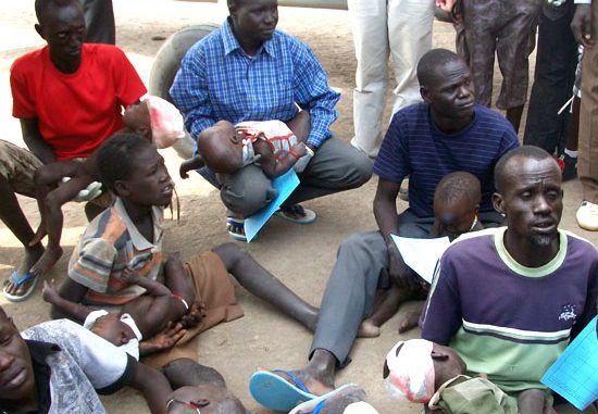 Some of the injured children from Wek village on Uror County in Jonglei State [©Gurtong]