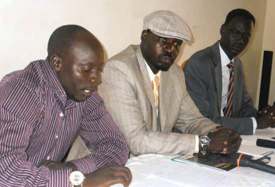 (middle) Mr. Bol Sultan Tem and other music officials during the music award launch in Juba [©Gurtong]