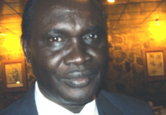 Mr. Abel Moses, the Foreign Ministry's Director of Administration speaking to Gurtong at Danci Hotel in Juba [©Gurtong]
