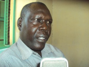 Mr. Wani Lado L. briefing Gurtong correspondent in his office in Juba [©Gurtong]