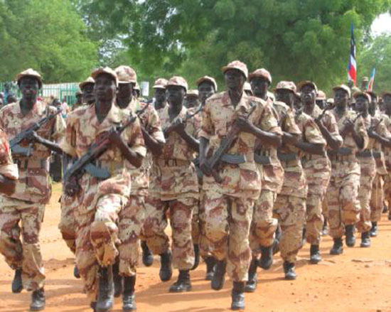 The SPLA training in a past rehearsal event The SPLA training in a past rehearsal event