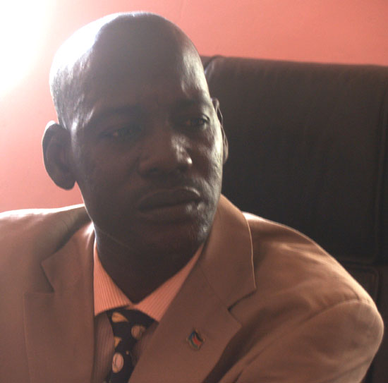 Mr. Aguer Wol Aguer speaking to Gurtong in his office in Aweil town [©Gurtong]