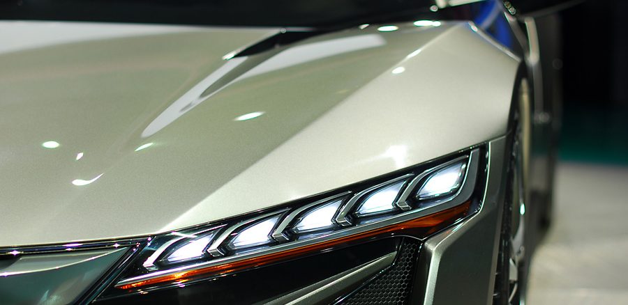 A sleek angle. The Acura NSX Concept is made up of sharp details.