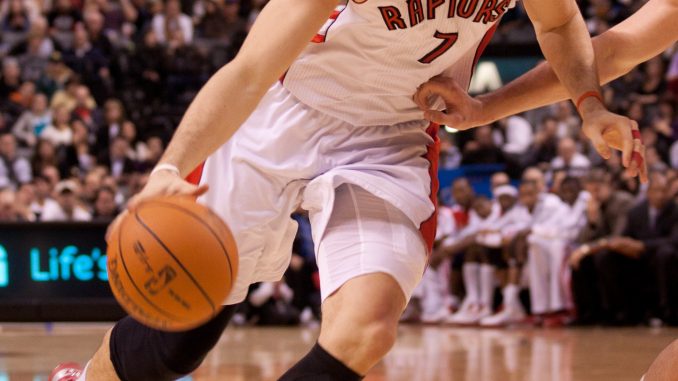 Toronto Raptors forward/centre Andrea Bargnani scored a game-high 31 points against the Cleveland Cavaliers (JP Dhanoa)