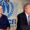 (L-R) Ms. Lise Grande and Mr. Antonio Guterres speaking during the press conference in Juba [©Gurtong]