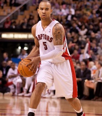 Raptors guard Jerryd Bayless scored a team-high 14 points against the Atlanta Hawks on Wednesday night. It was his third consecutive double-digit scoring the game and the first time he led the team in points. (JP Dhanoa)