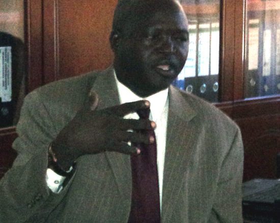 EES’s Health caretaker Minister, Mr. Sam Felix Makuja announcing the disease outbreak to the media [©Gurtong]