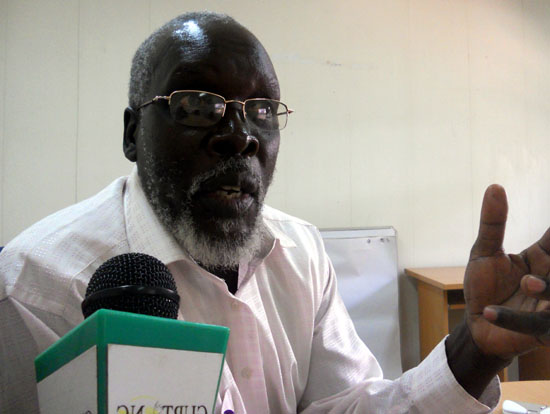 Kenyi Spencer speaking to Gurtong correspondent in Juba [©Gurtong]