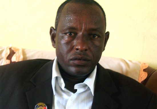 Tonj South County Commissioner, Hon. Akech Tong Aleu speaking to Gurtong [©Gurtong]