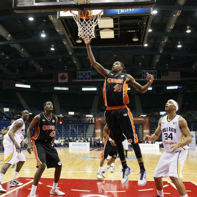 Brandon Robinson scoring the basket Brandon Robinson scoring the basket