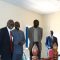 (L-R) Justice Chan Reec Madut and Govenor Rizik Zackaria Hassan with other State officials launching the new court building in Wau [©Gurtong]