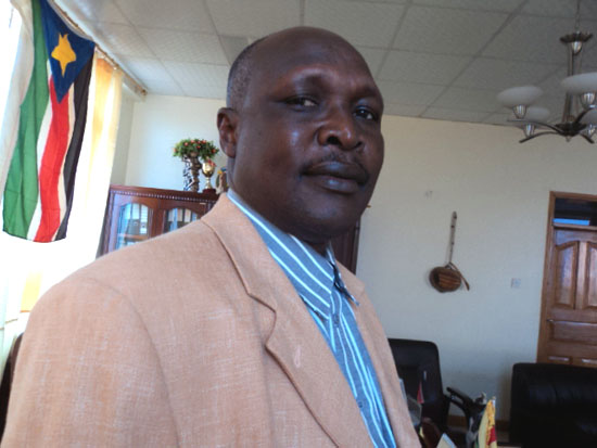 Hon. Louis Lobong Lojore pose moments after speaking to Gurtong in Torit [©Gurtong]