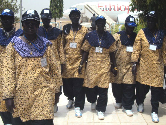 The solar engineering trainees arrive at Juba International Airport [©Gurtong]
