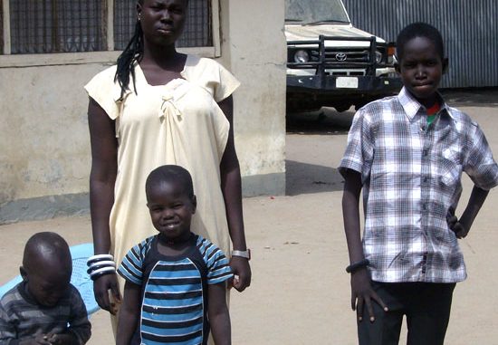 Some of the abductees still in Bor town pose for a photo [©Gurtong]