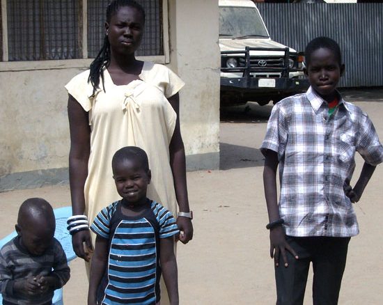 Some of the abductees still in Bor town pose for a photo [©Gurtong]