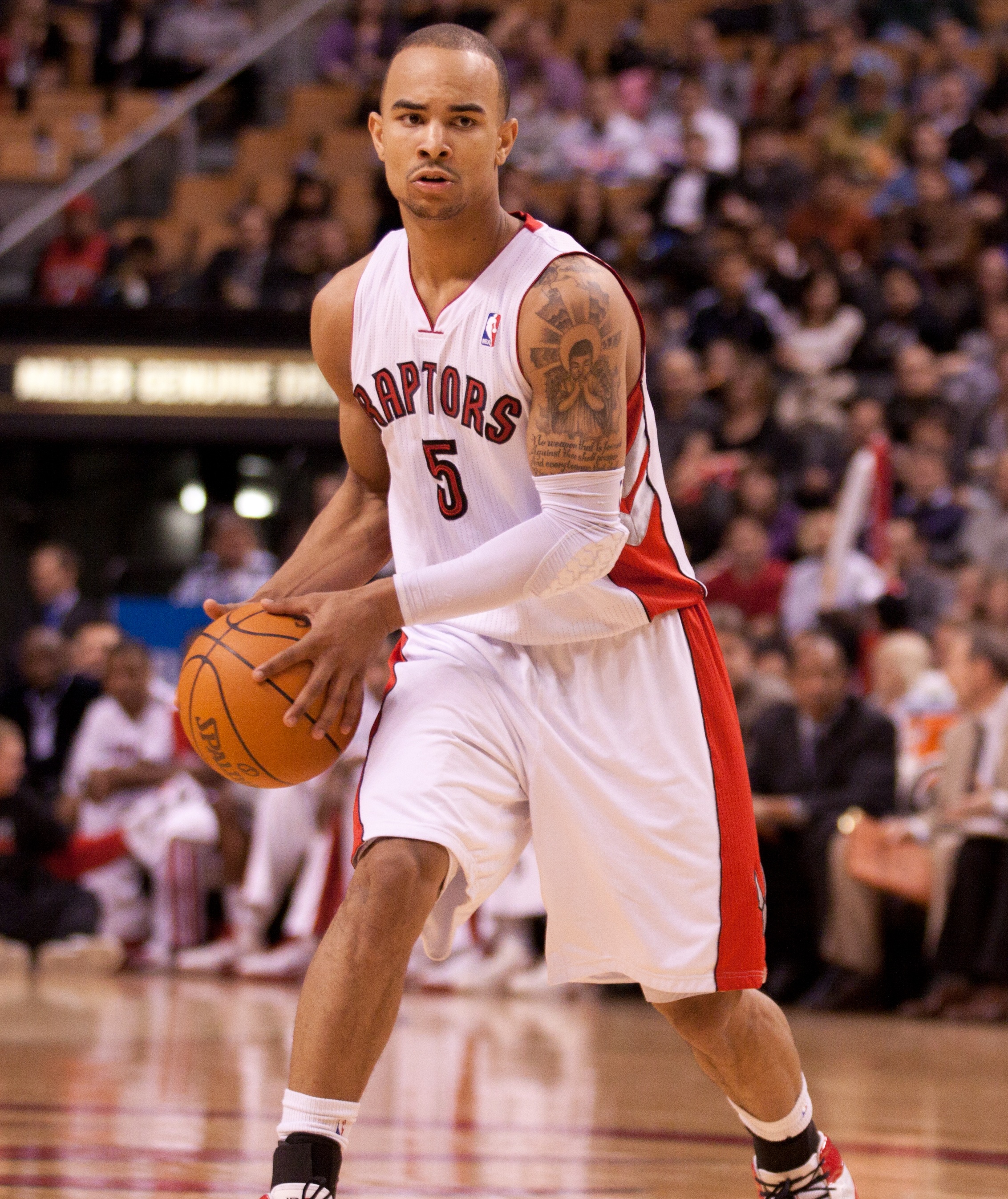 Toronto Raptors point guard Jerryd Bayless replaced the injured Jose Calderon in the starting lineup Sunday night against the Milwaukee Bucks at the Air Canada Centre. Bayless finished with 16 points and tied a game-high six assists in a 105-99 loss (JP Dhanoa) Toronto Raptors point guard Jerryd Bayless replaced the injured Jose Calderon in the starting lineup Sunday night against the Milwaukee Bucks at the Air Canada Centre. Bayless finished with 16 points and tied a game-high six assists in a 105-99 loss (JP Dhanoa)