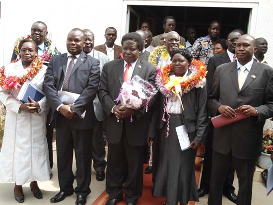 Newly-sworn in Central Equatoria State ministers. [©Gurtong]