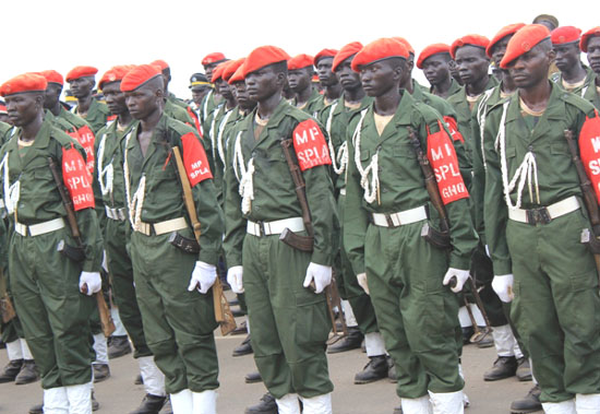 South Sudanâ€™s armed forces during the country's Independence proclamation in Juba last year [Â©Gurtong/Waakhe Wudu]