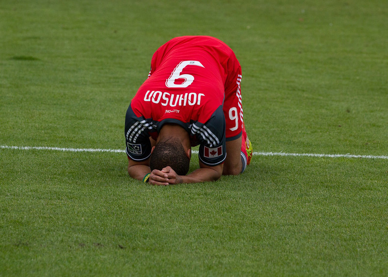 Toronto FC forward Ryan Johnson hangs his head in frustration after a missed opportunity in a 1-0 loss to Chivas USA on Saturday afternoon at BMO Field (JP Dhanoa) Toronto FC forward Ryan Johnson hangs his head in frustration after a missed opportunity in a 1-0 loss to Chivas USA on Saturday afternoon at BMO Field (JP Dhanoa)