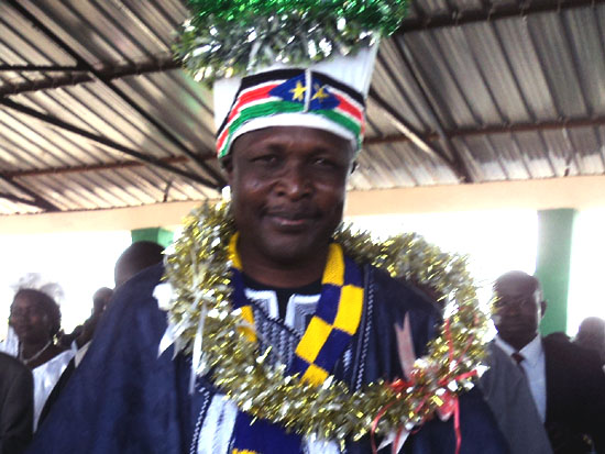 Governor Louis Lobong Lojore during his swearing in ceremony [©Gurtong/ Peter Lokale]