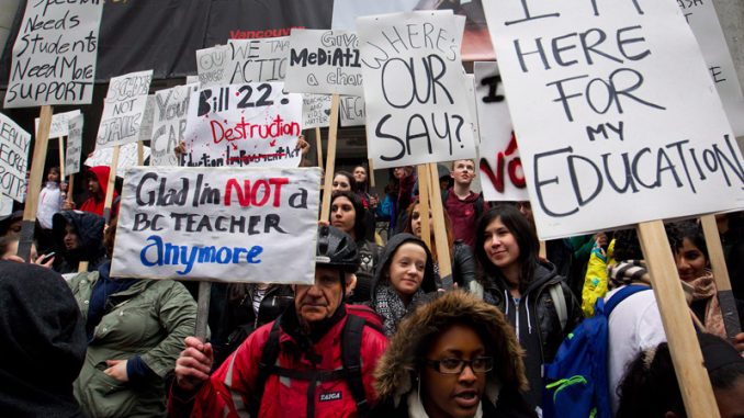 Employers question the legality of B.C. Teachers’ Federation protests